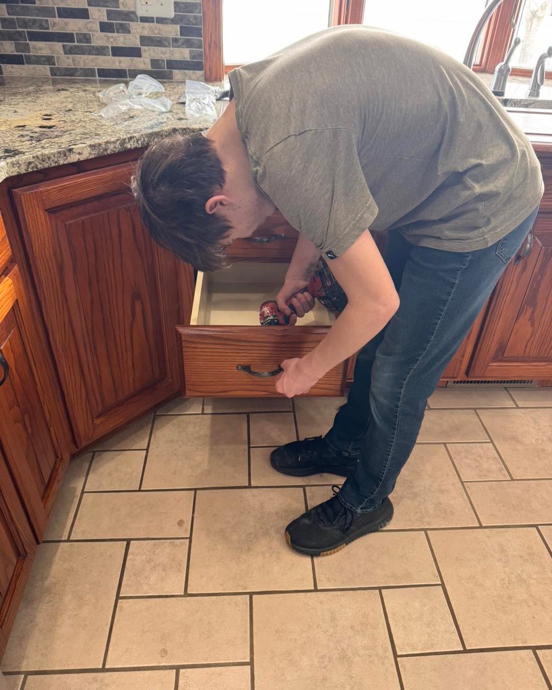 Andrick joining the S&S Home Finishes crew in Bad Axe, Michigan